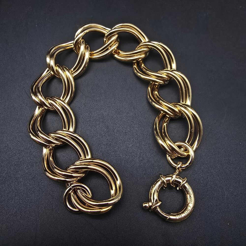 OTC 18K Bronze Gold Plated Double Link Bracelet In Box